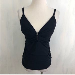 Profile Gottex Keyhole Black Tankini Top 12